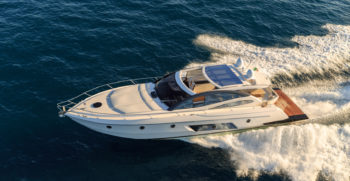 luxury motoryacht in  navigation